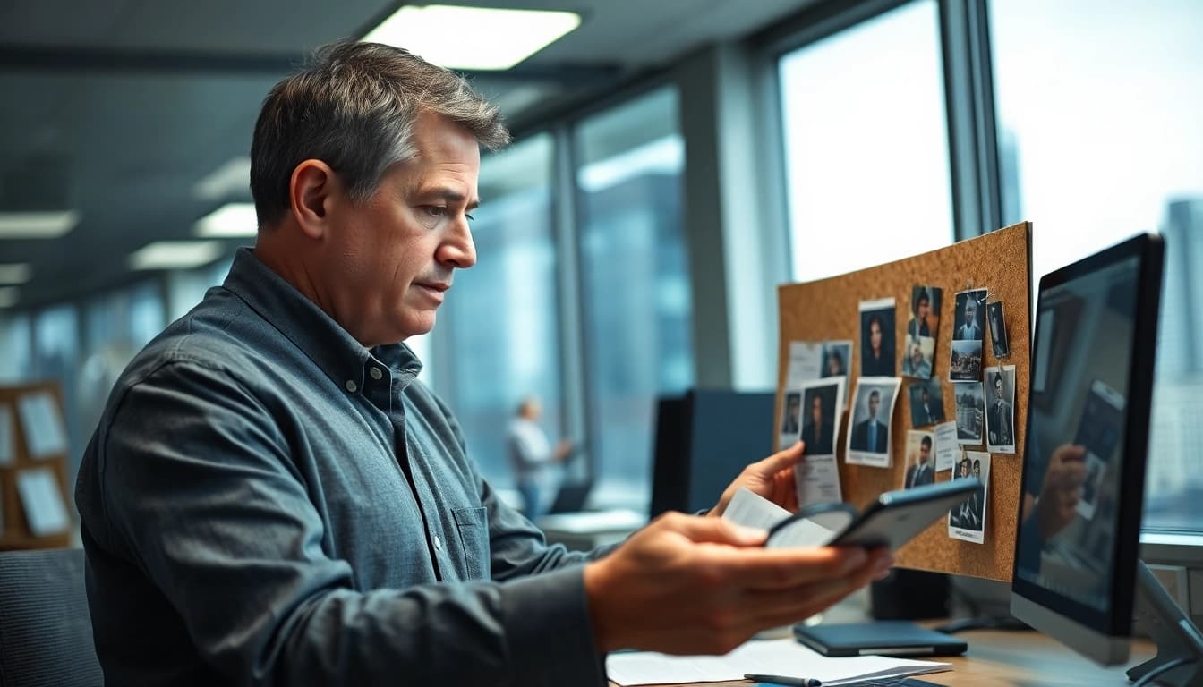 Conducting infidelity investigations with evidence analysis and a focused demeanor.