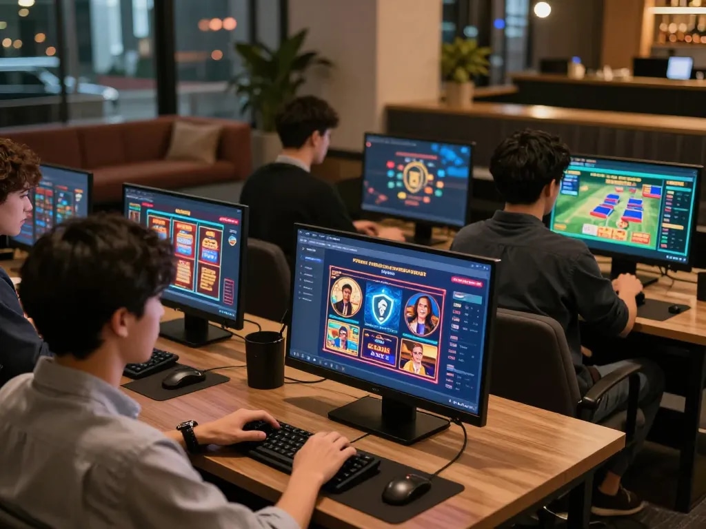 Engaged players using online gambling platform focusing on Chính sách bảo mật for safety and privacy in 2026.