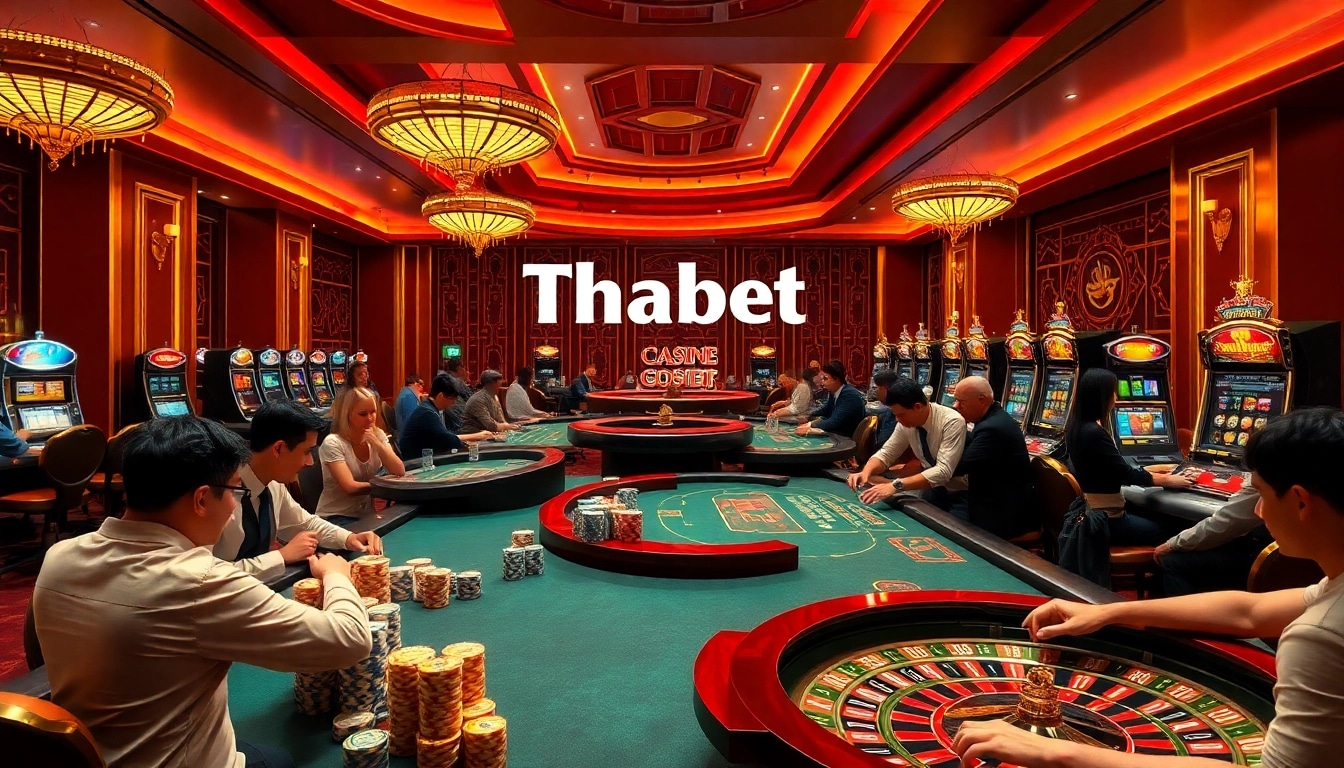 Thabet-themed casino featuring vibrant poker gameplay and exhilarating atmosphere.
