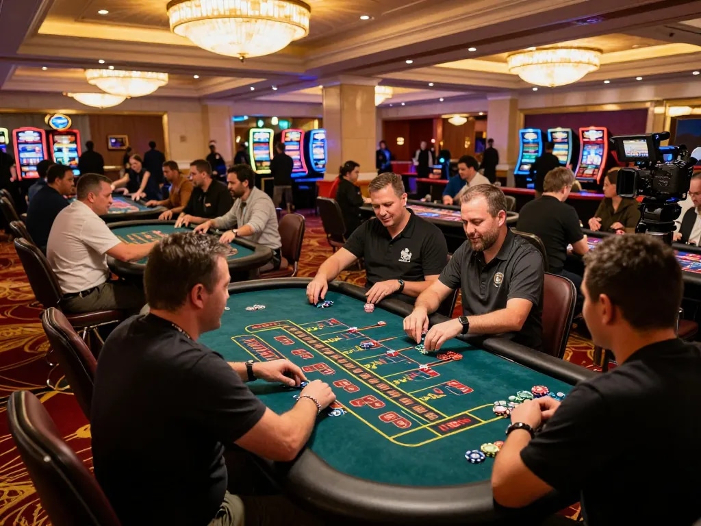 hitclub players spin the roulette wheel in a vibrant casino atmosphere