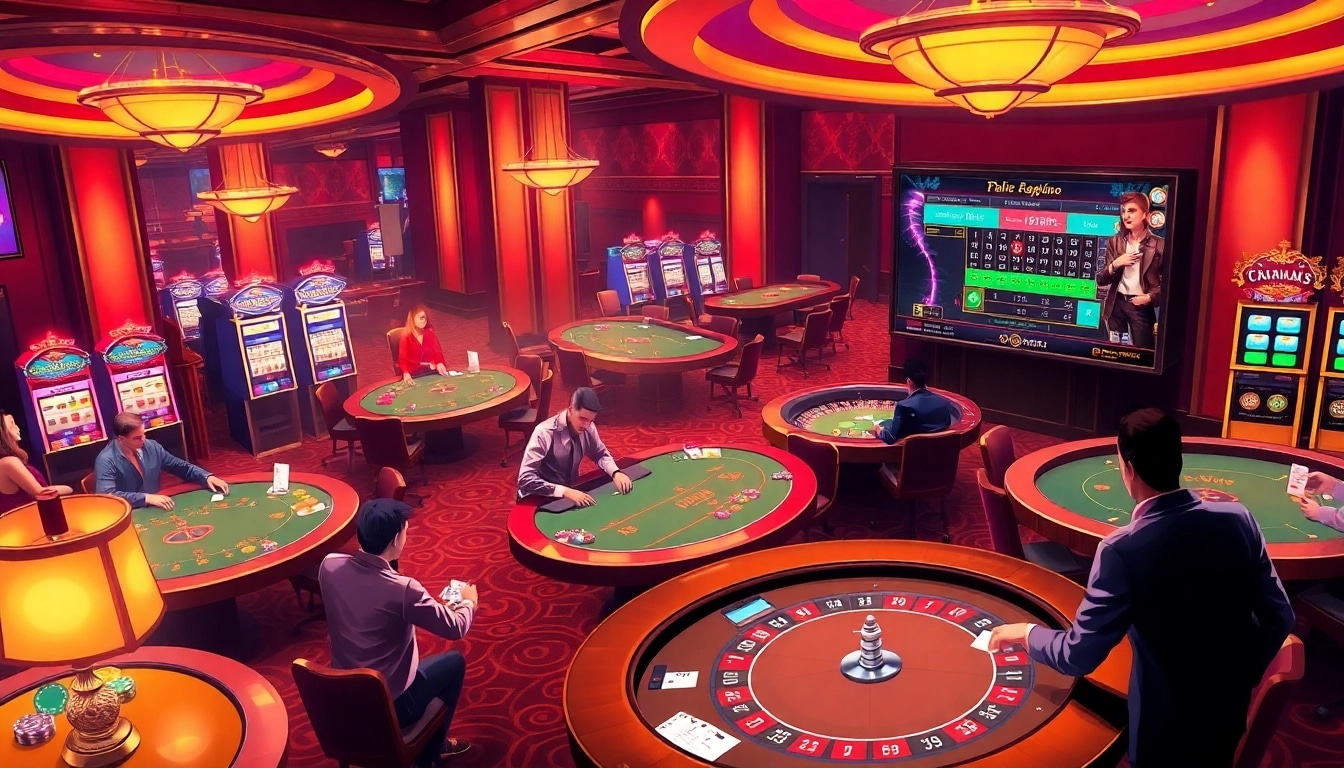 Experience the thrill of gambling at FB88 with lively casino tables and exciting games.