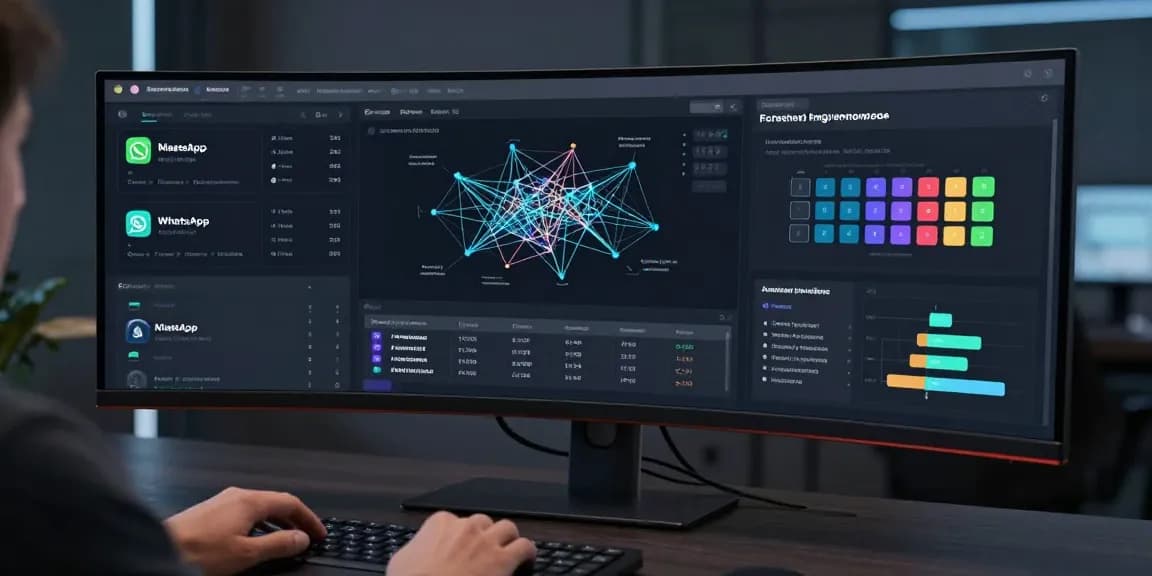 Efficient messaging and automation insights with whatsapp网页版登入 on an AI-powered dashboard.