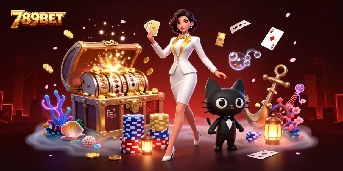 Experience the excitement of 789BET with stunning visuals of a glamorous casino scene