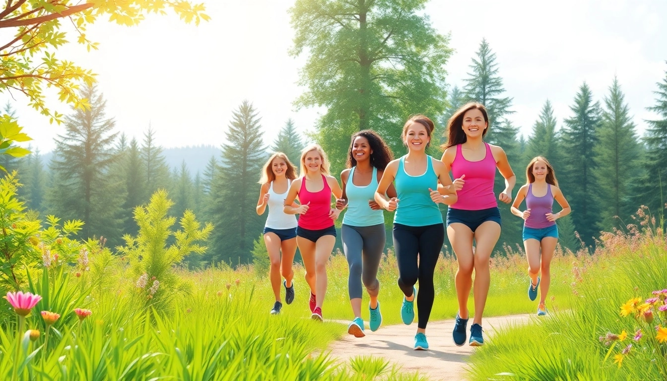 Active individuals jogging outdoors, showcasing their weight loss journey through fitness and health.