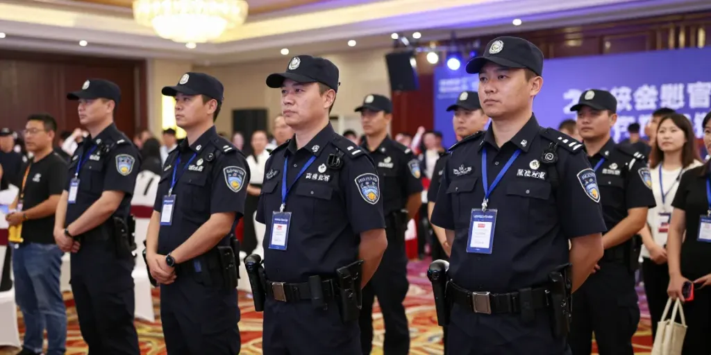 Security professionals providing trusted local services at a community event.