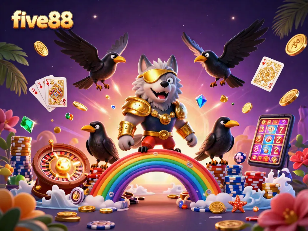 five88 offers thrilling gaming experiences with Odin, ravens, and dazzling casino elements.