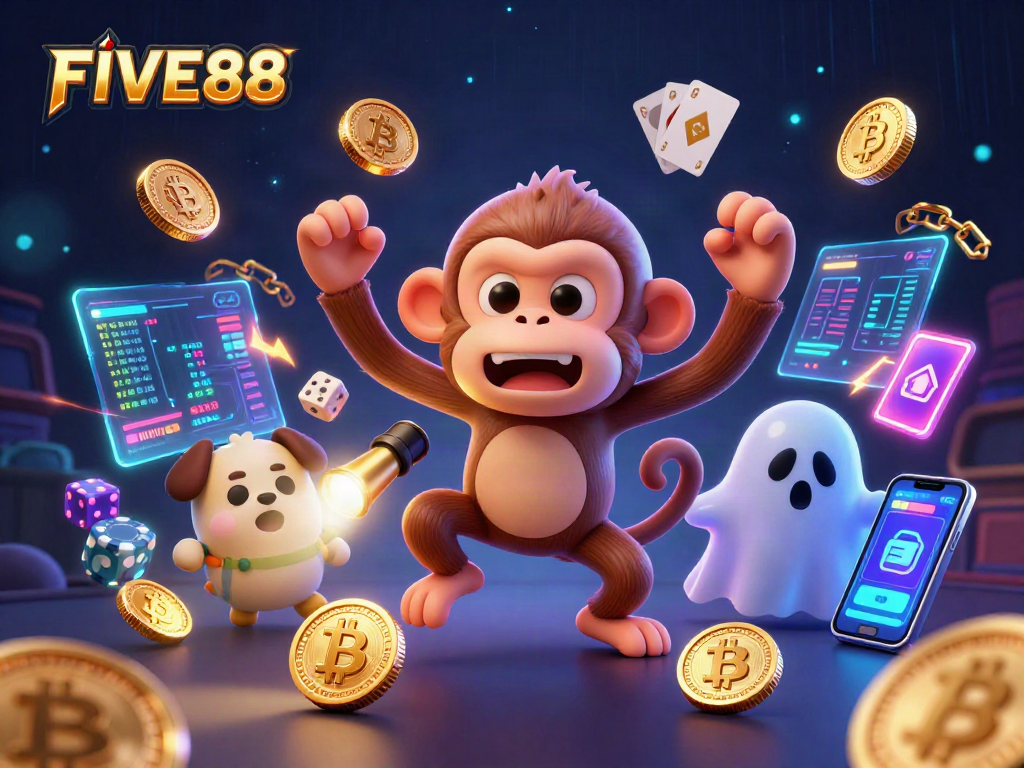 Engage with the vibrant world of FIVE88 while tracking a playful ghost in a haunted casino.