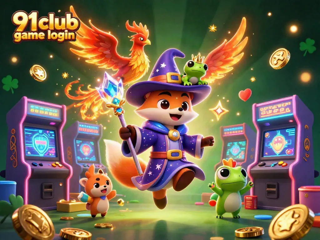 Engage with the thrilling 91 club game login experience featuring enchanting characters and vibrant gaming elements.