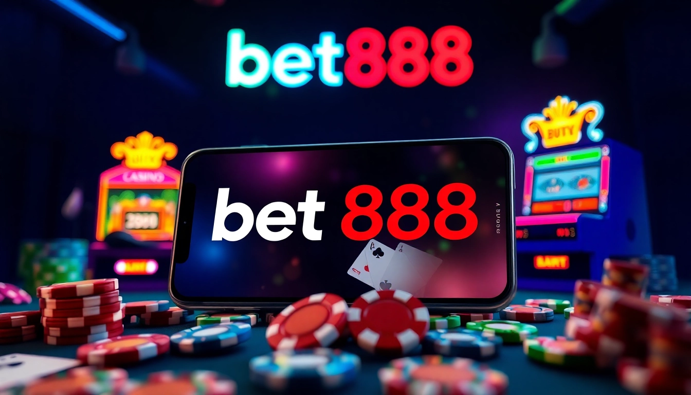 Experience the thrill of winning at bet888 with vibrant online gaming, showcasing colorful slots and betting action.