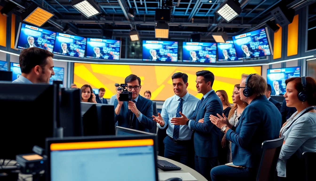 Catch up with the latest news through dynamic journalists working in a vibrant newsroom setting.