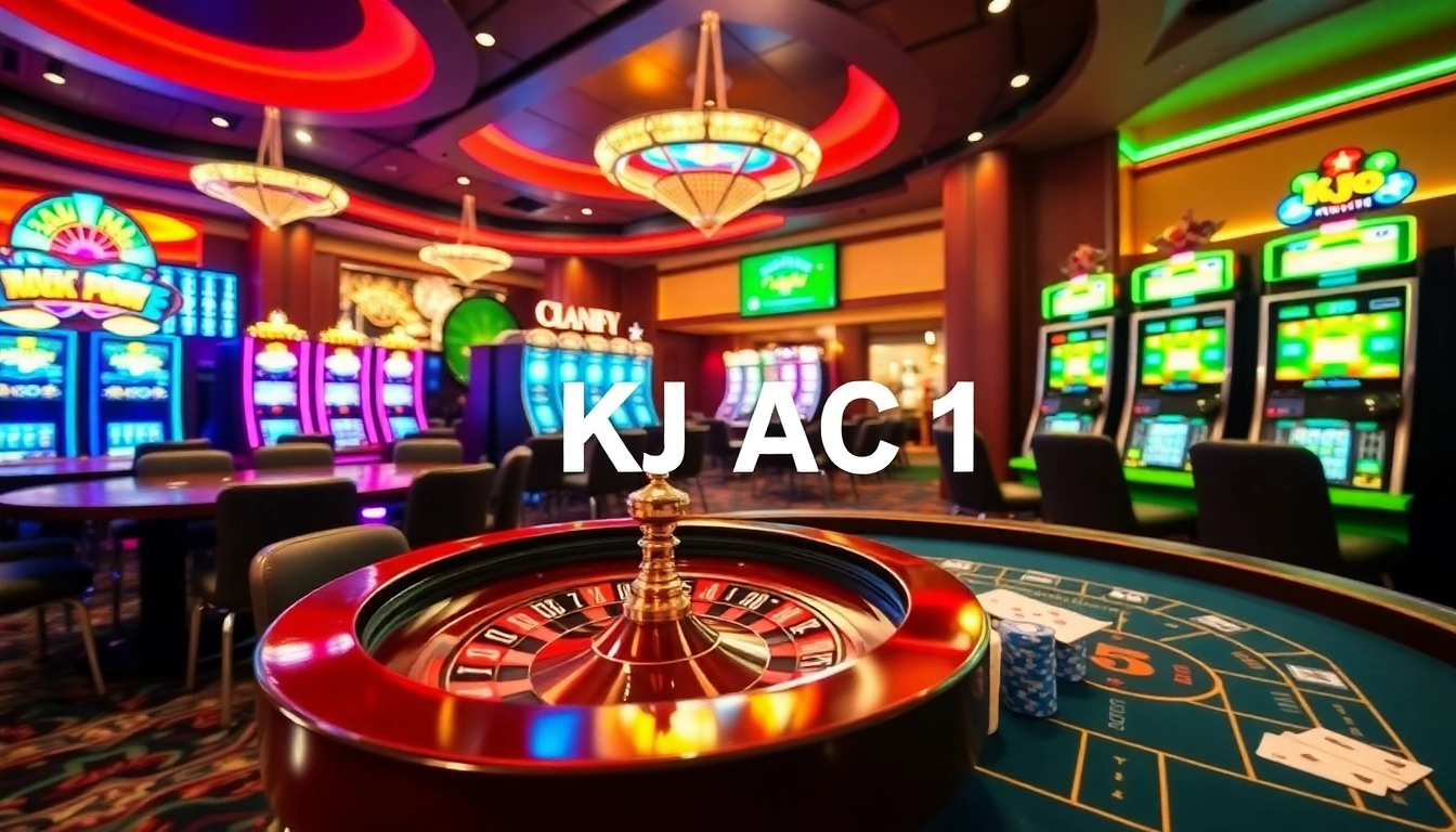 Exciting KJC AC 1 casino with roulette, poker, and slot machines.