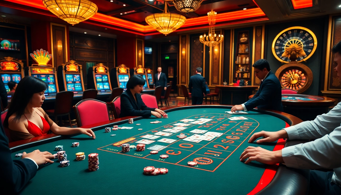 Experience thrilling baccarat action at https://sky88sk.com/ with players strategizing for high rewards.
