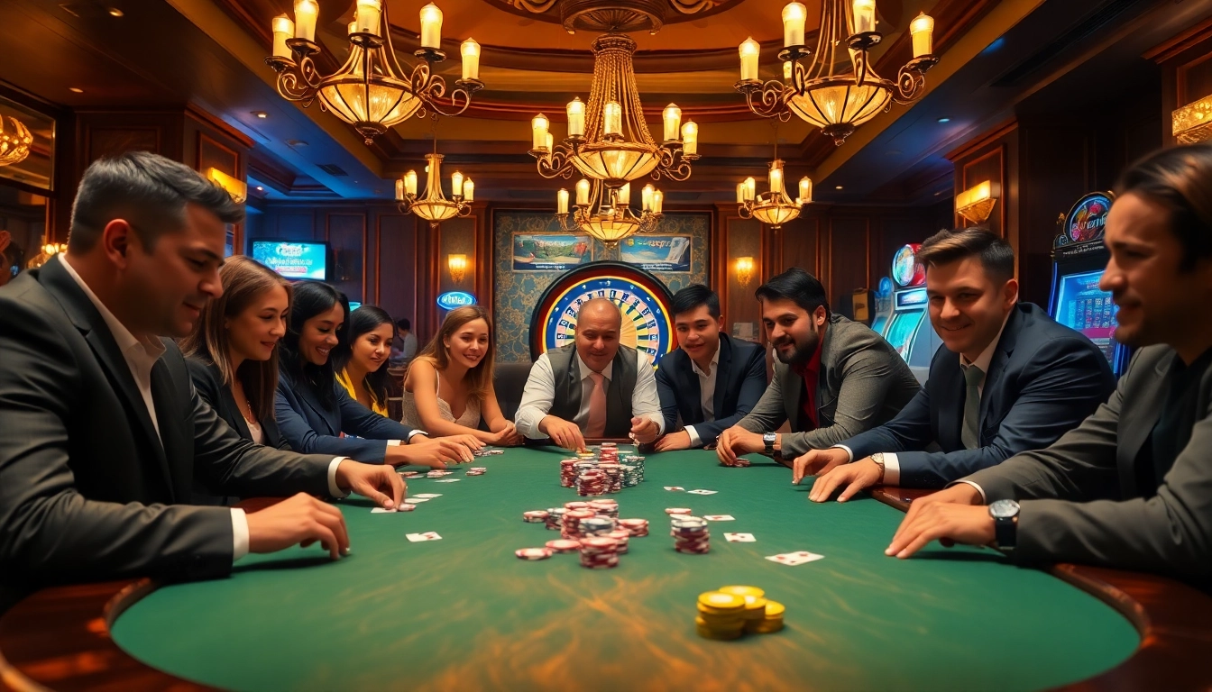 Intense poker game at a luxurious casino featuring mmoo-themed high-stakes excitement.