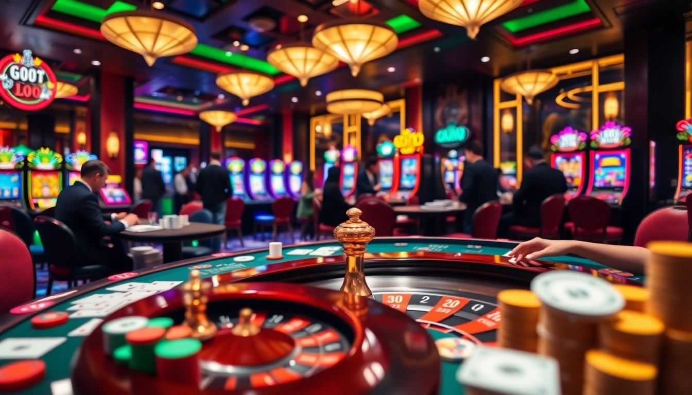 Experience thrilling casino action at https://88clb.courses/ with players enjoying vibrant tables and slot machines.