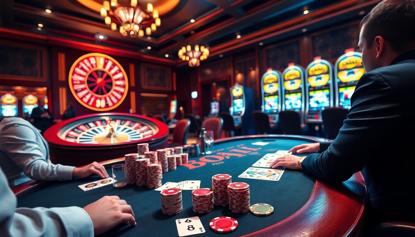 Experience the thrill of luxury gambling at HZ 88, featuring colorful tables and exciting games.