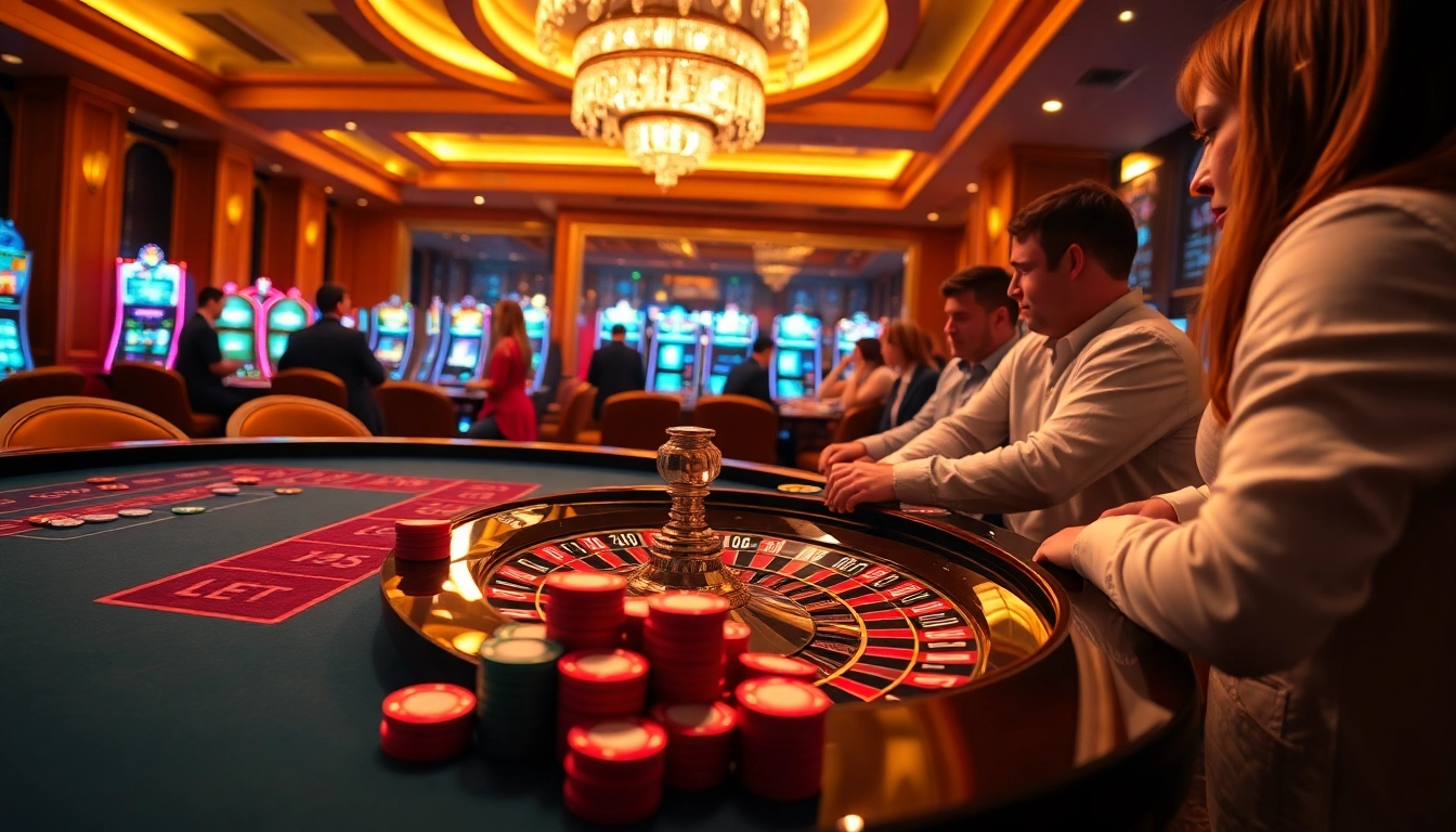 Experience high-stakes gambling at rr88.com with vibrant casino elements and engaging players.