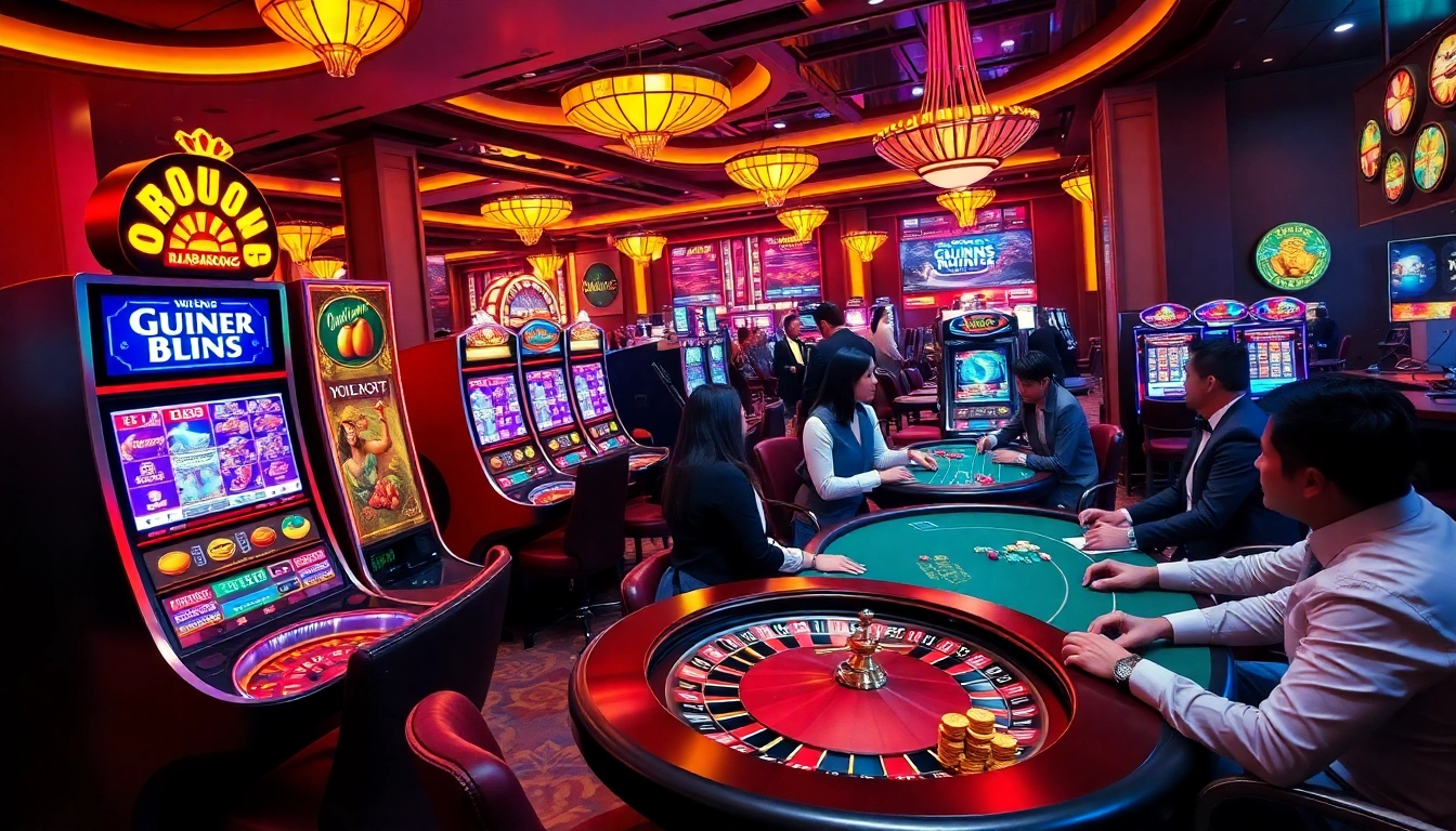 Experience the thrill of gambling at RAJABARONG's vibrant casino with immersive slot machines and poker tables.