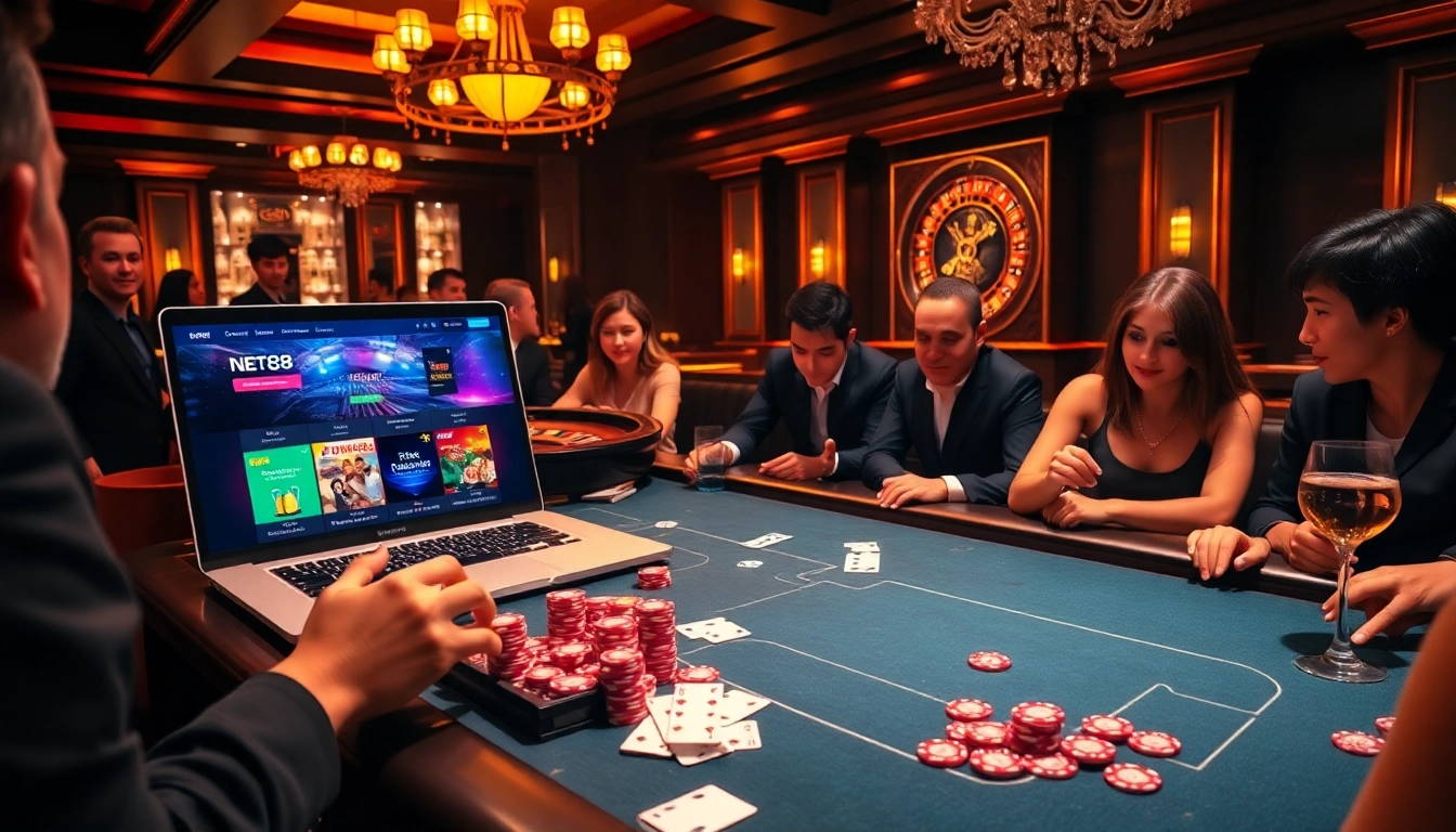 Experience the thrill of gambling at net88 with lively poker and roulette action.