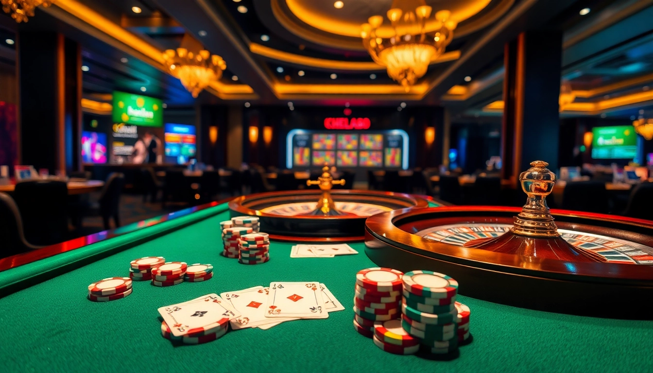 Khela88 VIP gamers experiencing exclusive rewards at an elegant casino table with luxurious decor.