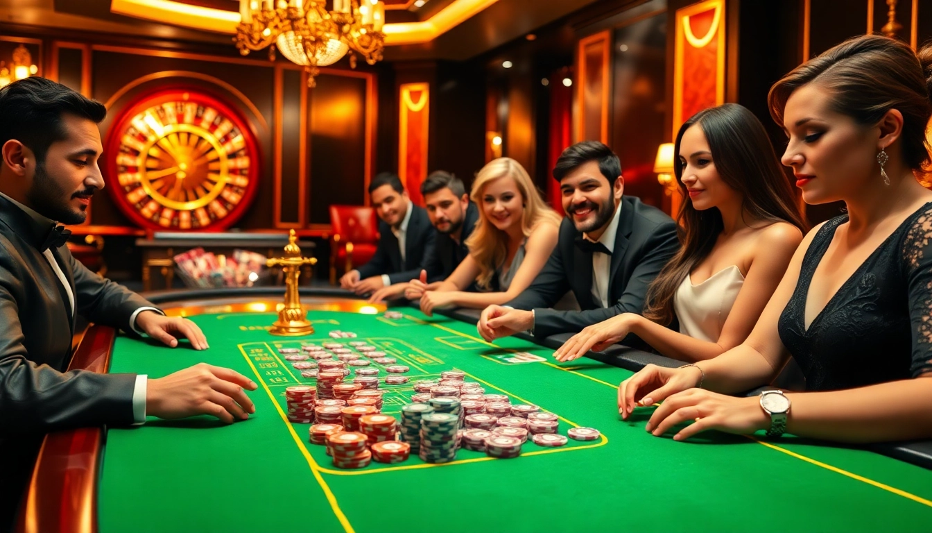 Experience the excitement of gaming at pg99.com with vibrant tables, poker chips, and players enjoying thrilling casino games.