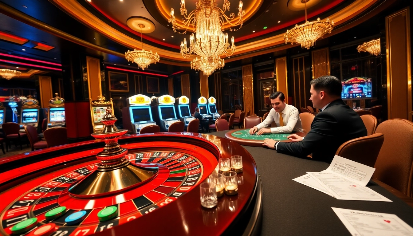 Experience thrilling gameplay at https://topxx88.com/ with vibrant casino tables and poker players engaged.