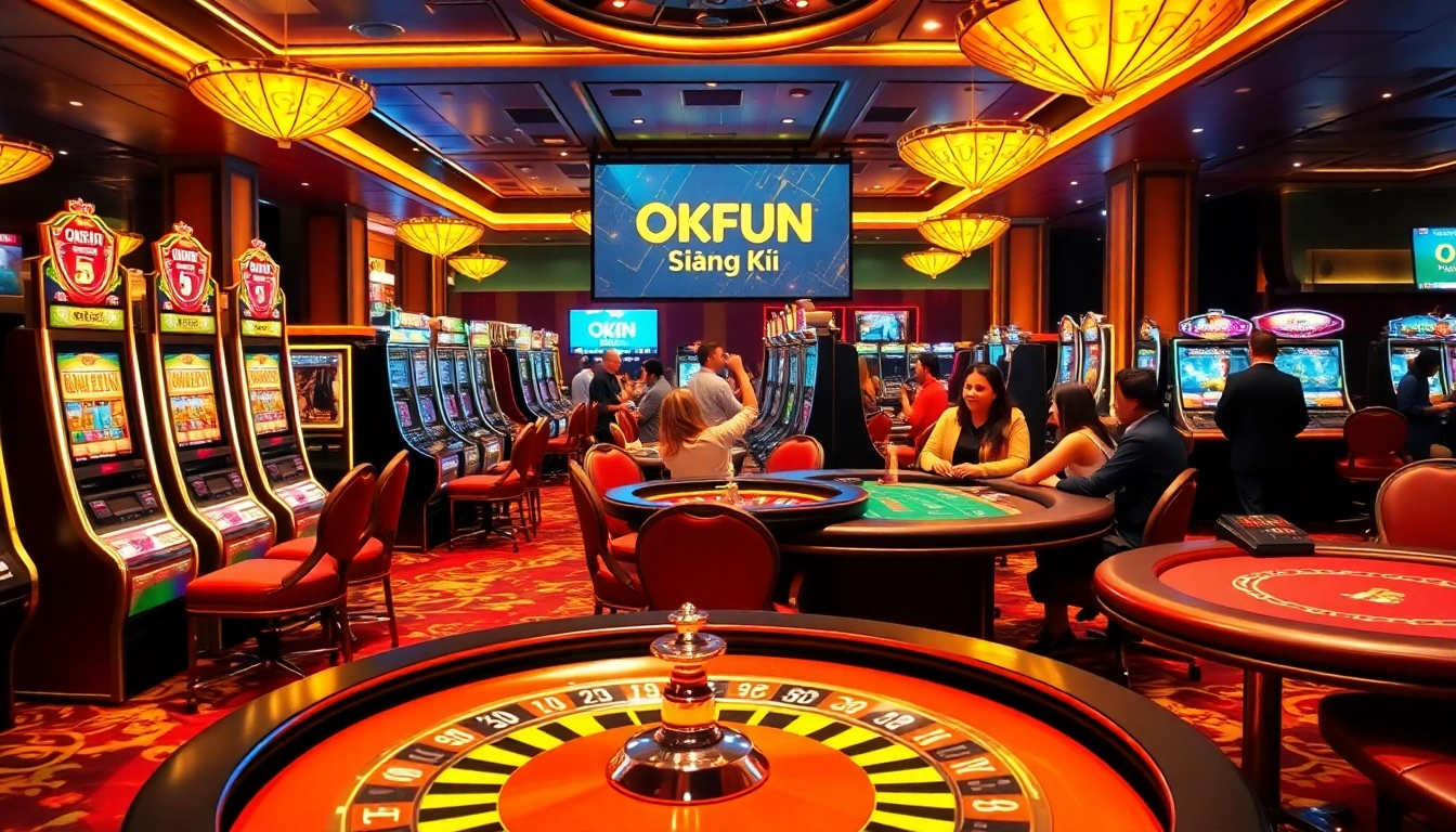 Experience the excitement of gambling with OKFUN đăng Ký at a luxurious casino.