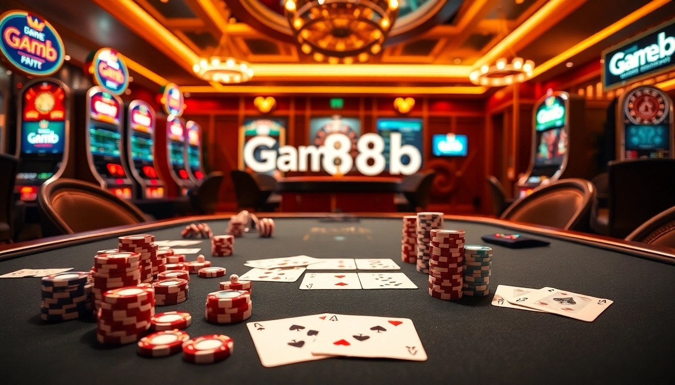 Experience thrilling action at game 888b with dazzling casino tables and vibrant slot machines.