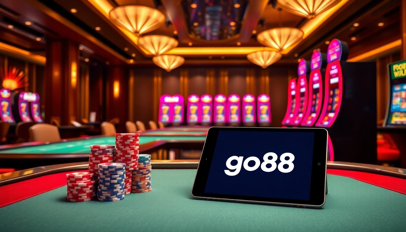 Experience the thrills of go88 with vibrant casino elements and luxurious gaming style.