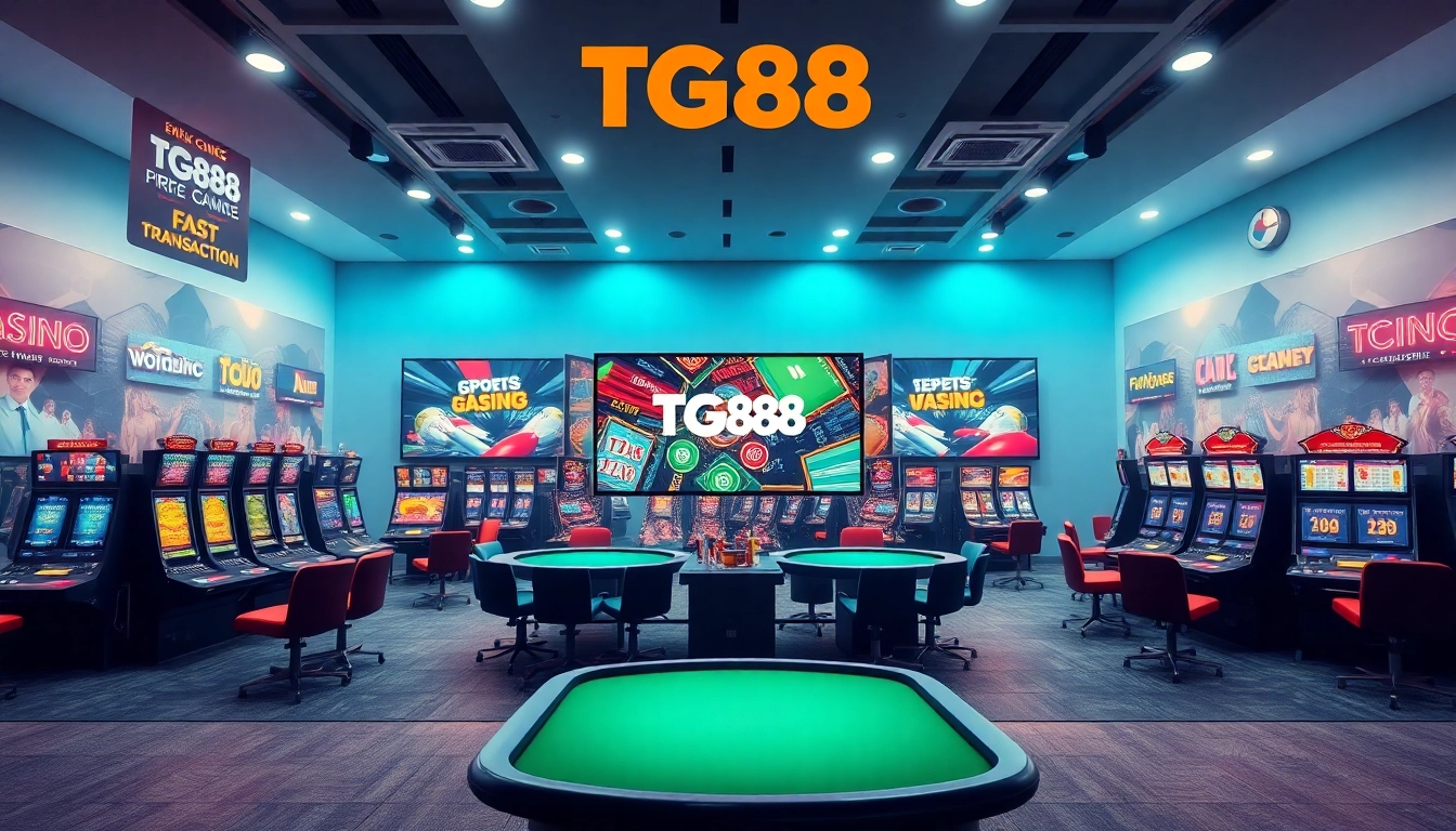 TG88 online casino interface displaying a variety of exciting games and user-friendly features.