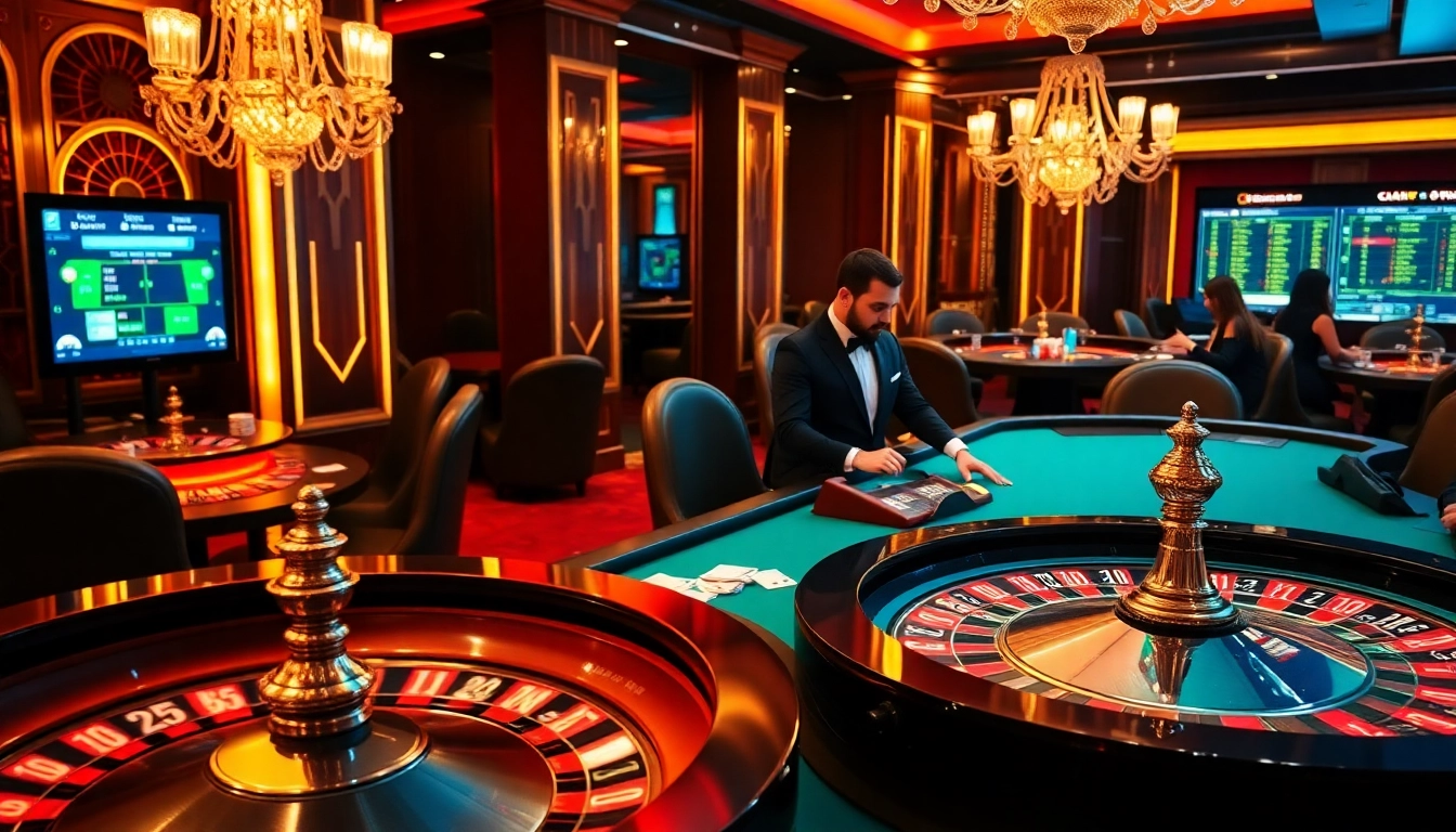 Experience thrilling gameplay at s8ok.com with an exciting casino scene featuring poker chips and a roulette wheel.