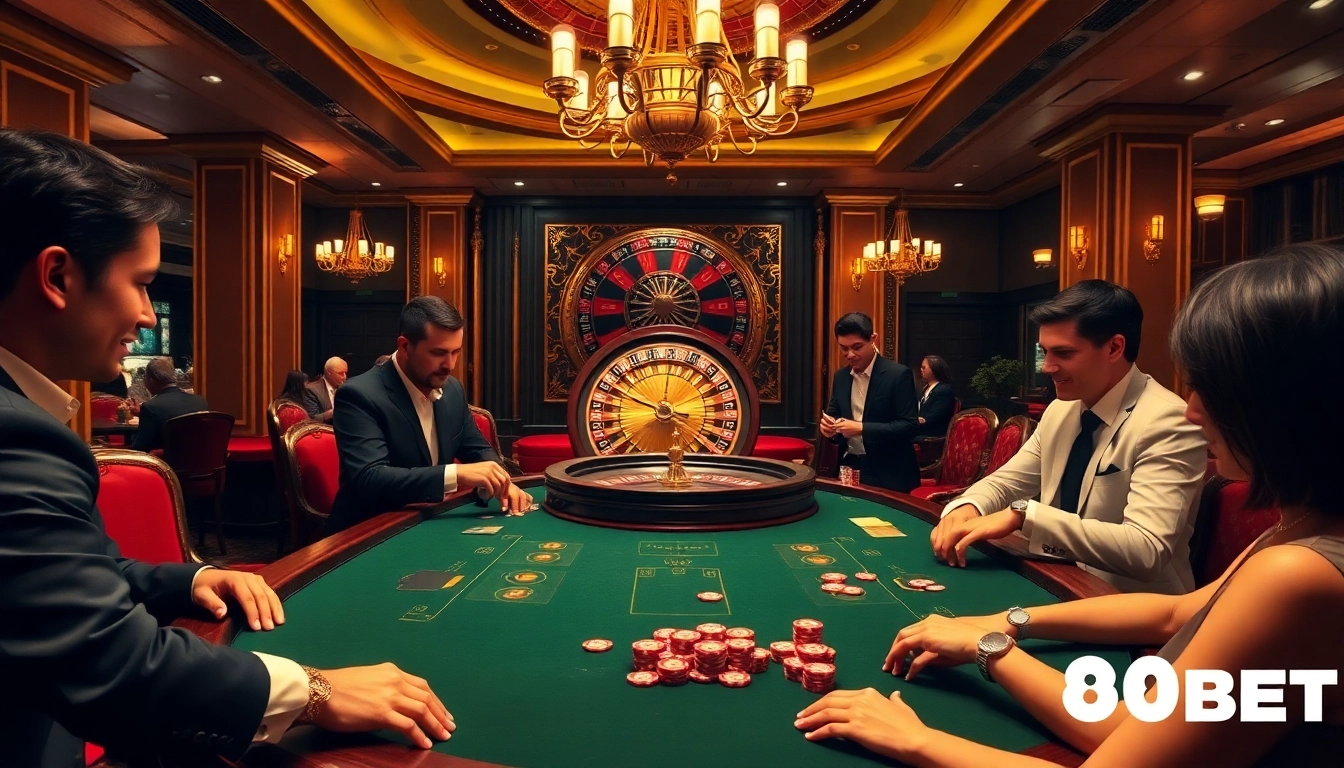 Experience thrilling gaming action at nhà cái 88BET's luxurious casino environment.