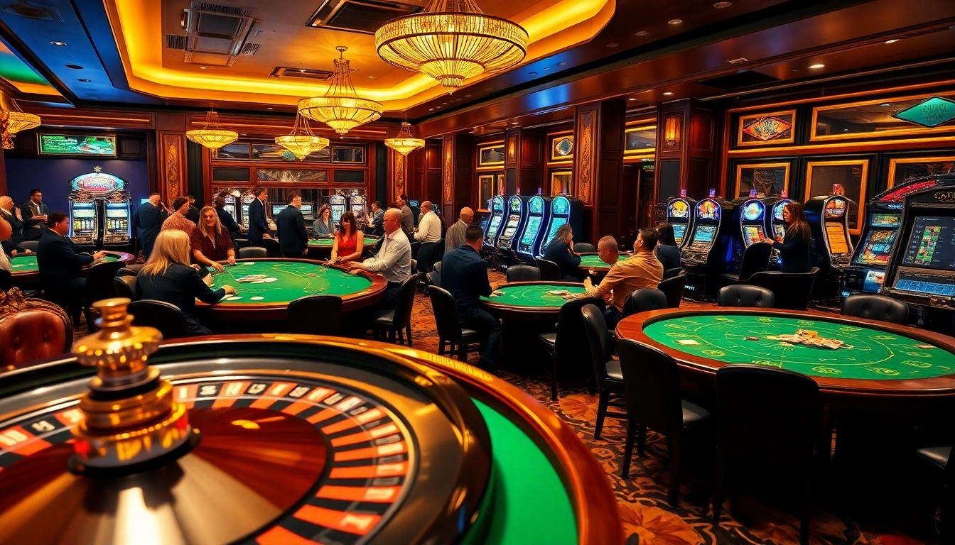 Catch a glimpse of the thrilling 789f casino experience with engaged players and sparkling slot machines.