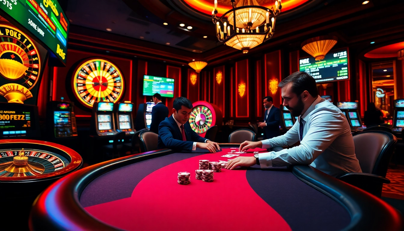 Engaging gameplay at nhà cái 888new, showcasing high-stakes poker action with chips and cards.