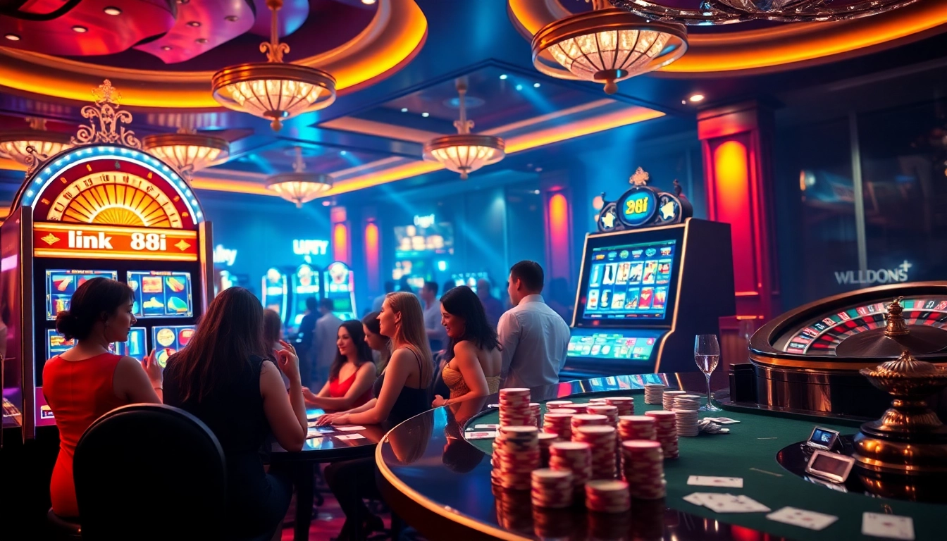 Experience the thrill of gaming with link 88i on an elegant casino slot machine.