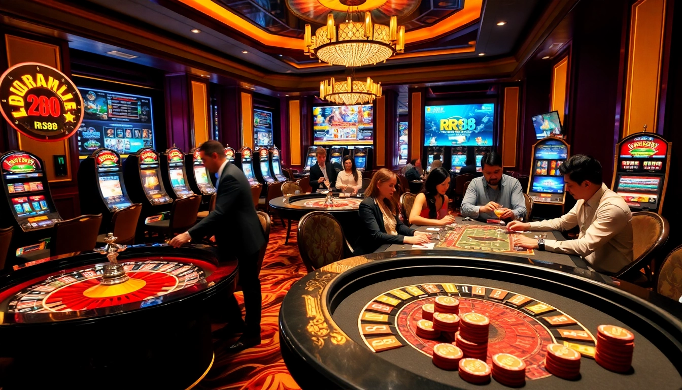 Winning strategy at RR88 with players enjoying an exciting casino atmosphere.