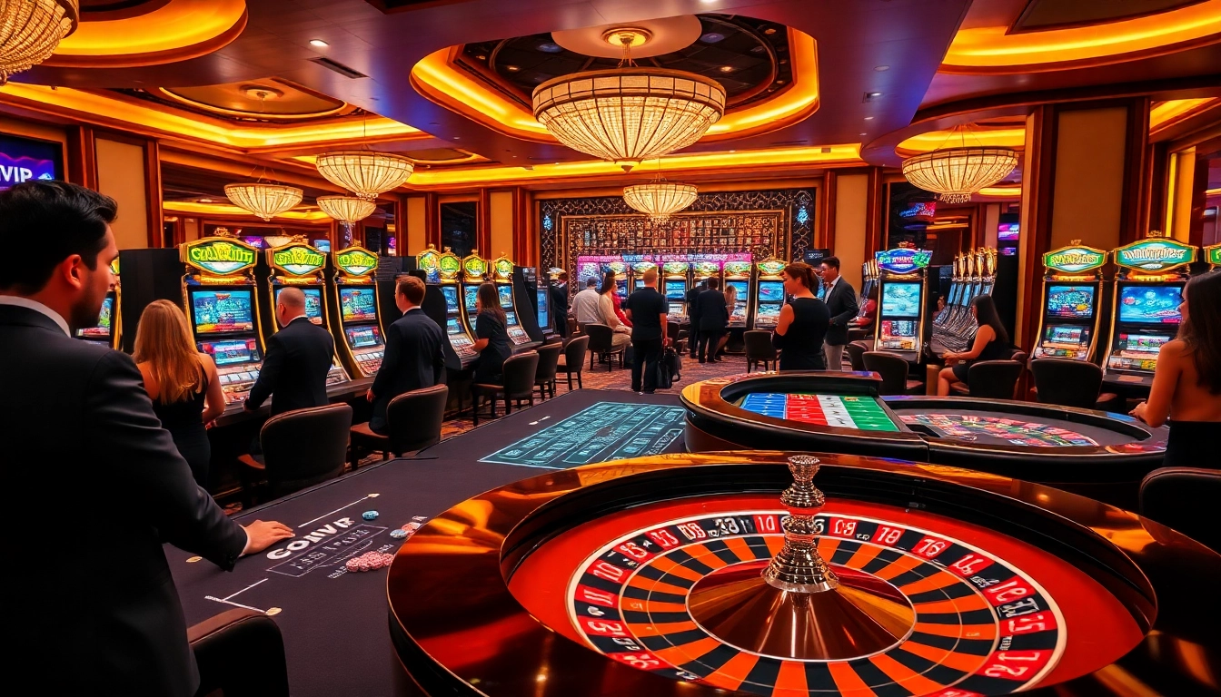 F168 OKVIP players enjoying high-stakes gaming at a luxurious casino scene.