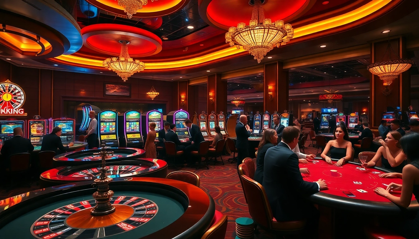 Engage in thrilling games at the luxurious okking casino, featuring exciting roulette and slot machines.
