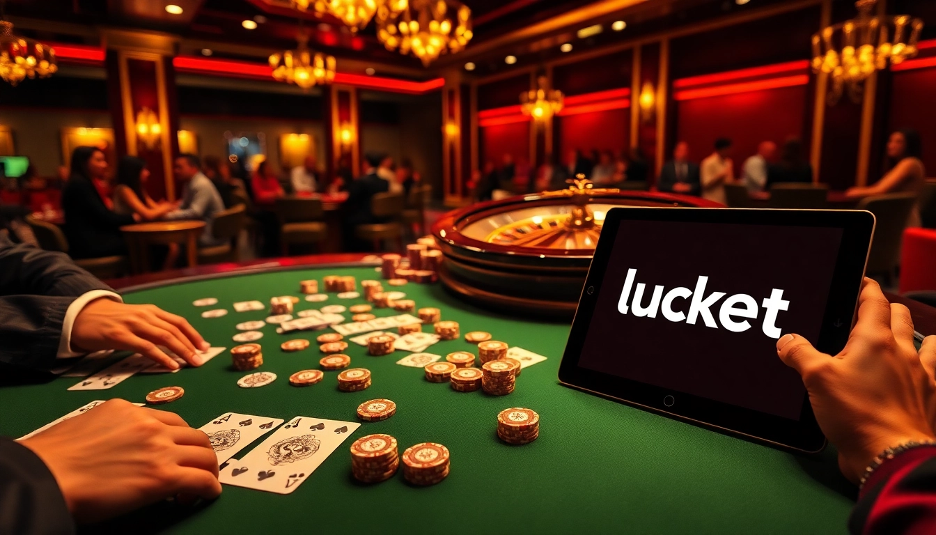 Experience the excitement of luck8 net with vibrant casino games featuring poker chips and roulette.