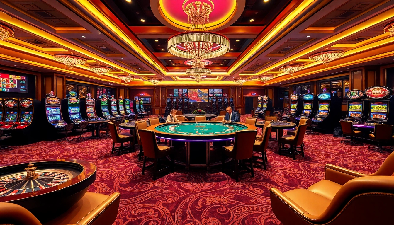 Experience 7C77 casino excitement at a luxurious poker table with vibrant gaming elements.