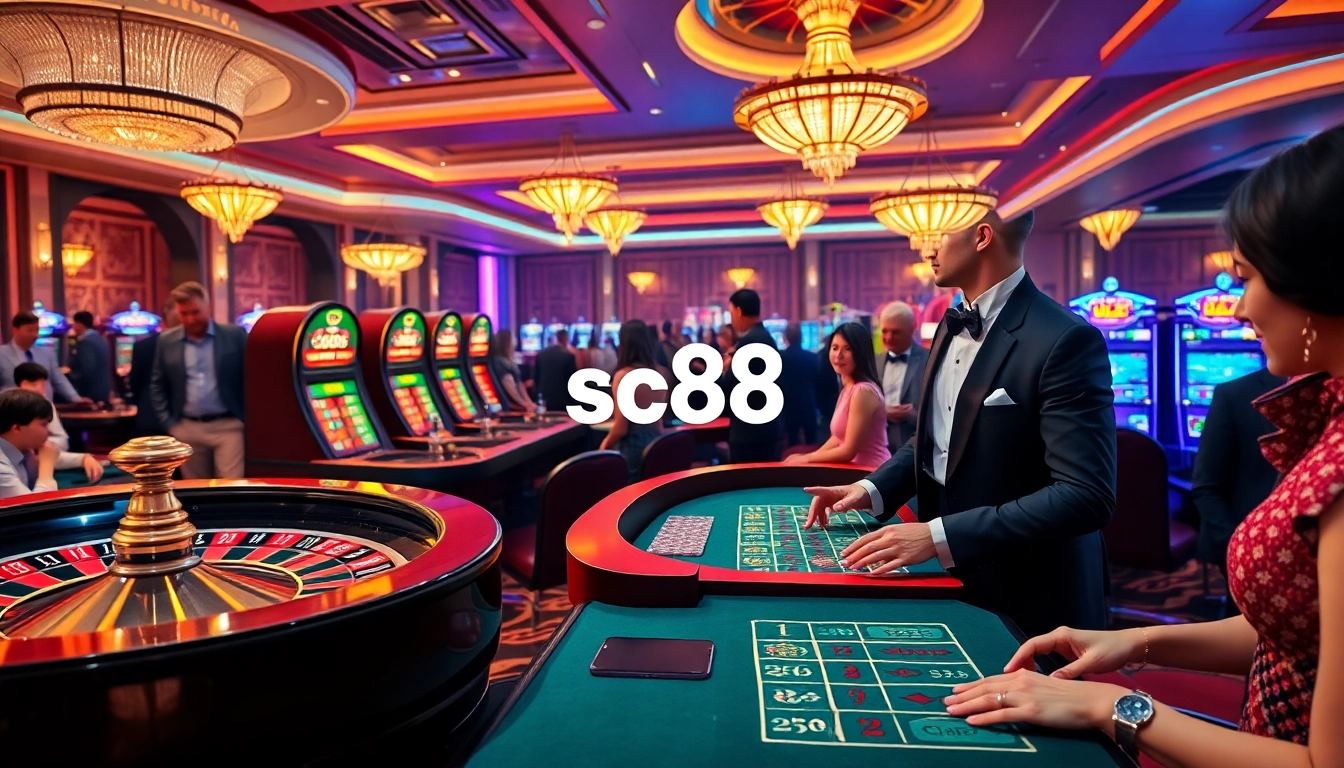 Players engaging in thrilling casino games at SC88, highlighting excitement and winning chances.