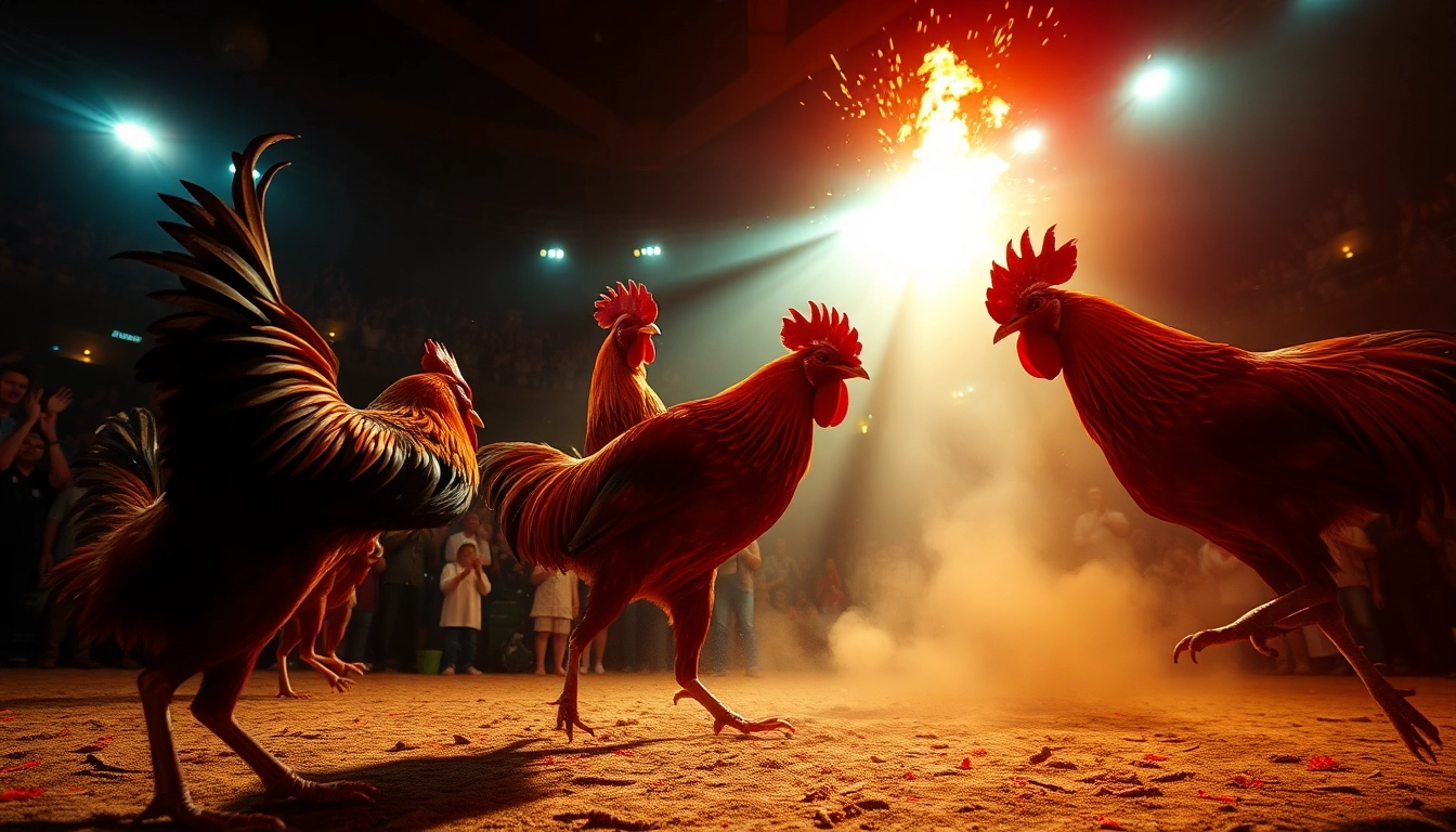 Experience live cockfighting excitement at SV368win.live with dynamic visuals capturing intense moments and audience engagement.