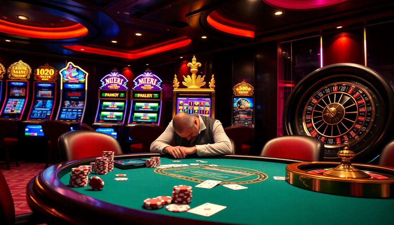 Engaging players at a luxury casino table with online gambling elements from https://dn88s.net/ illustrating excitement.