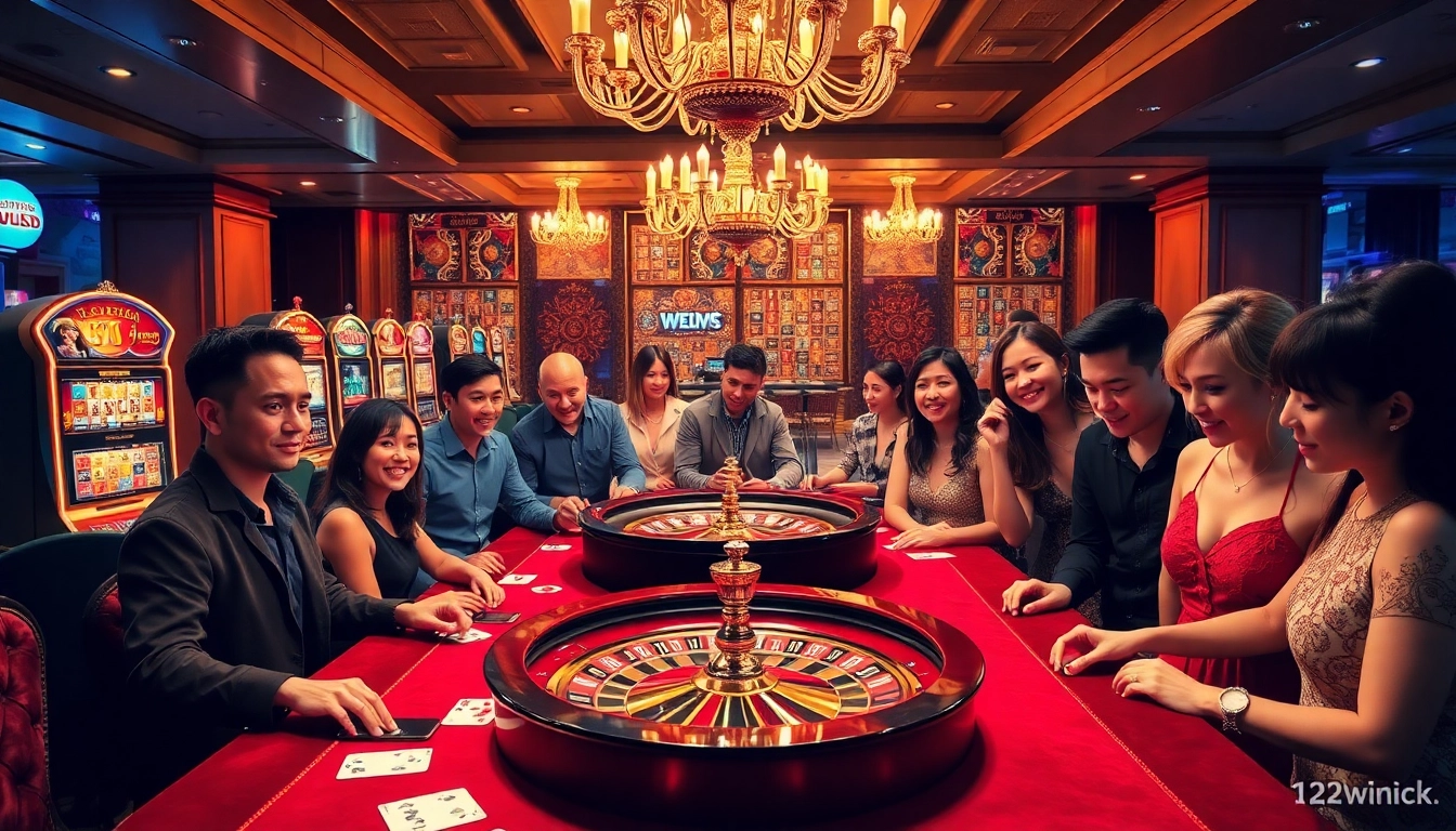 Witness the excitement of online gambling at https://123win.click/ featuring luxury casino tables and engaging gameplay.