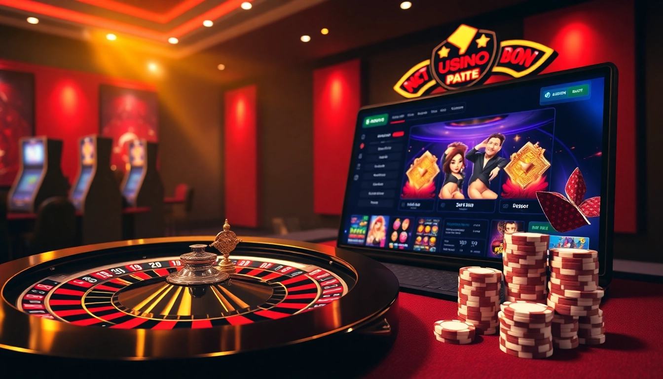 Betting excitement at https://u8888.bio/ with poker chips and a vibrant casino interface.