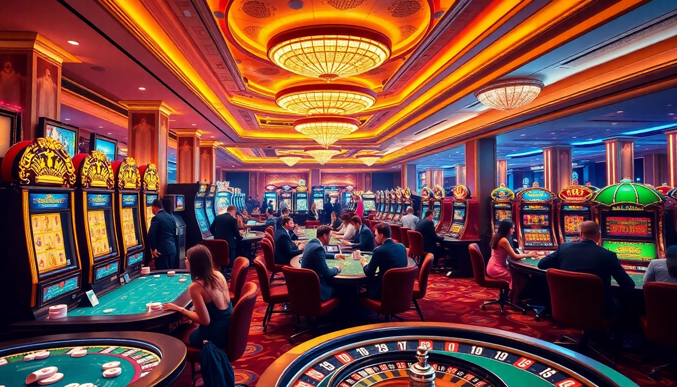 Experience thrilling gaming action at au88 casino with vibrant slots and poker tables full of excitement.