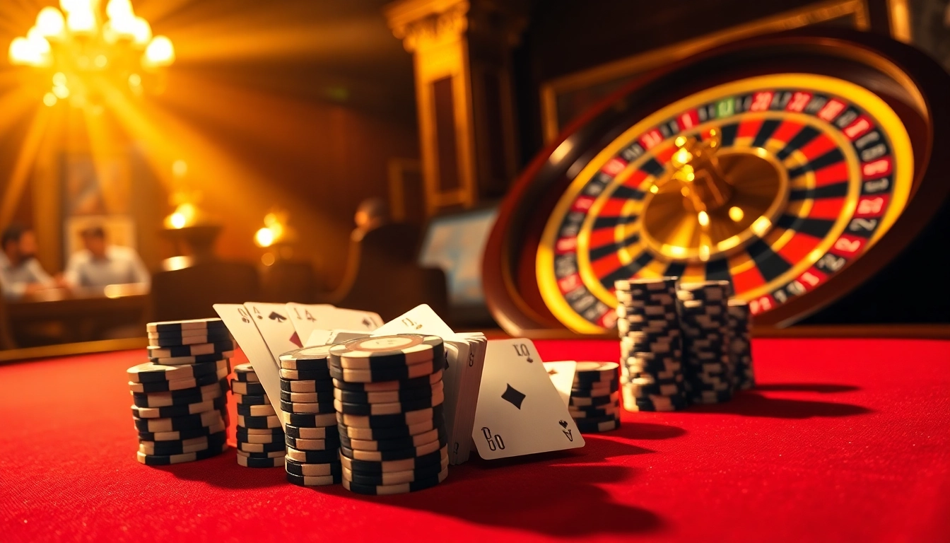 Experience premium gaming at abc8 with a luxurious casino scene showcasing poker action and excitement.