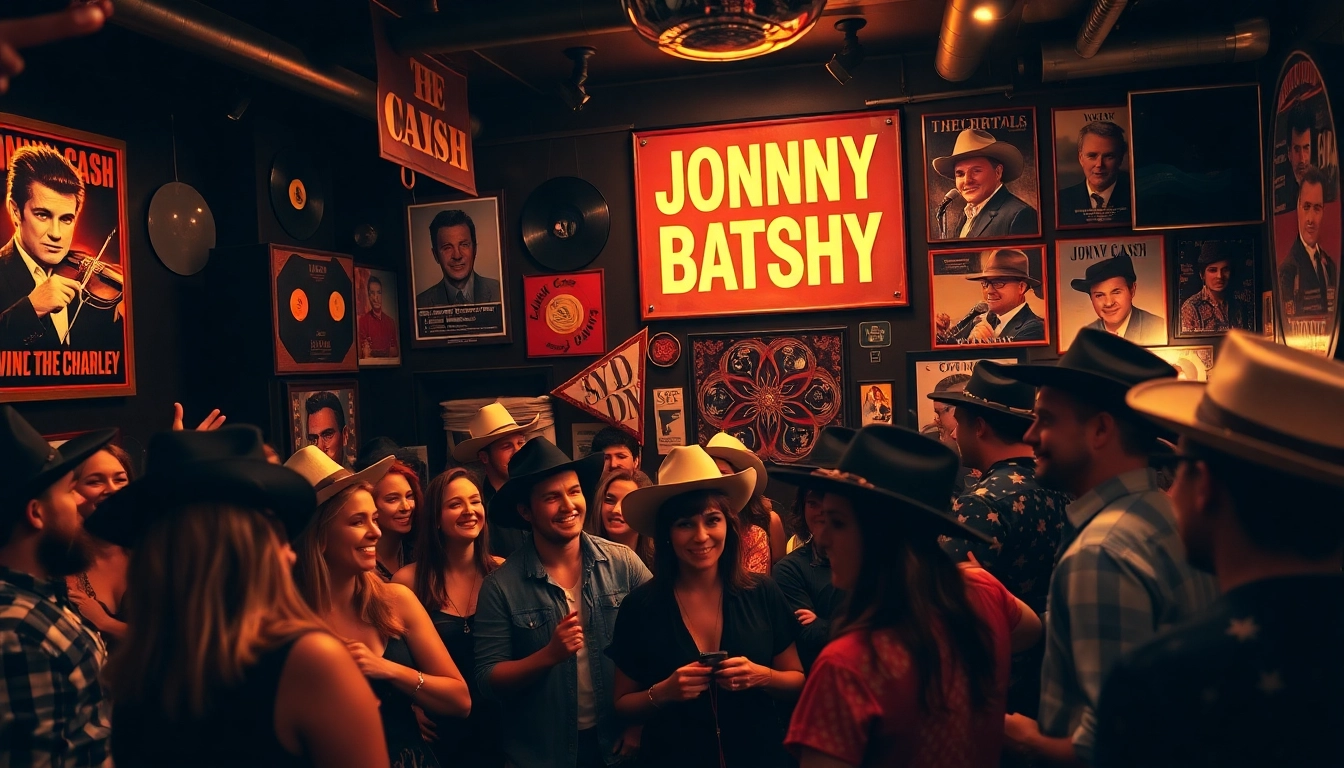 Fans celebrating at the Johnny Cash birthday event, showcasing the spirit of johnnycashbirthday.com.