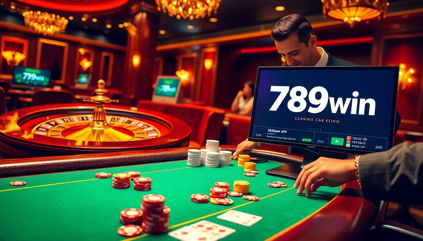 Experience thrilling gameplay at 789win with engaging casino tables and vibrant chips.