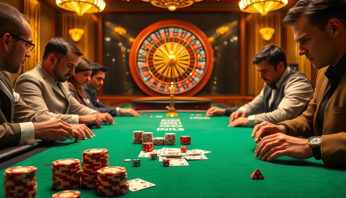 Experience the thrill of gaming at Tg88.com with an exciting casino scene featuring poker and roulette.