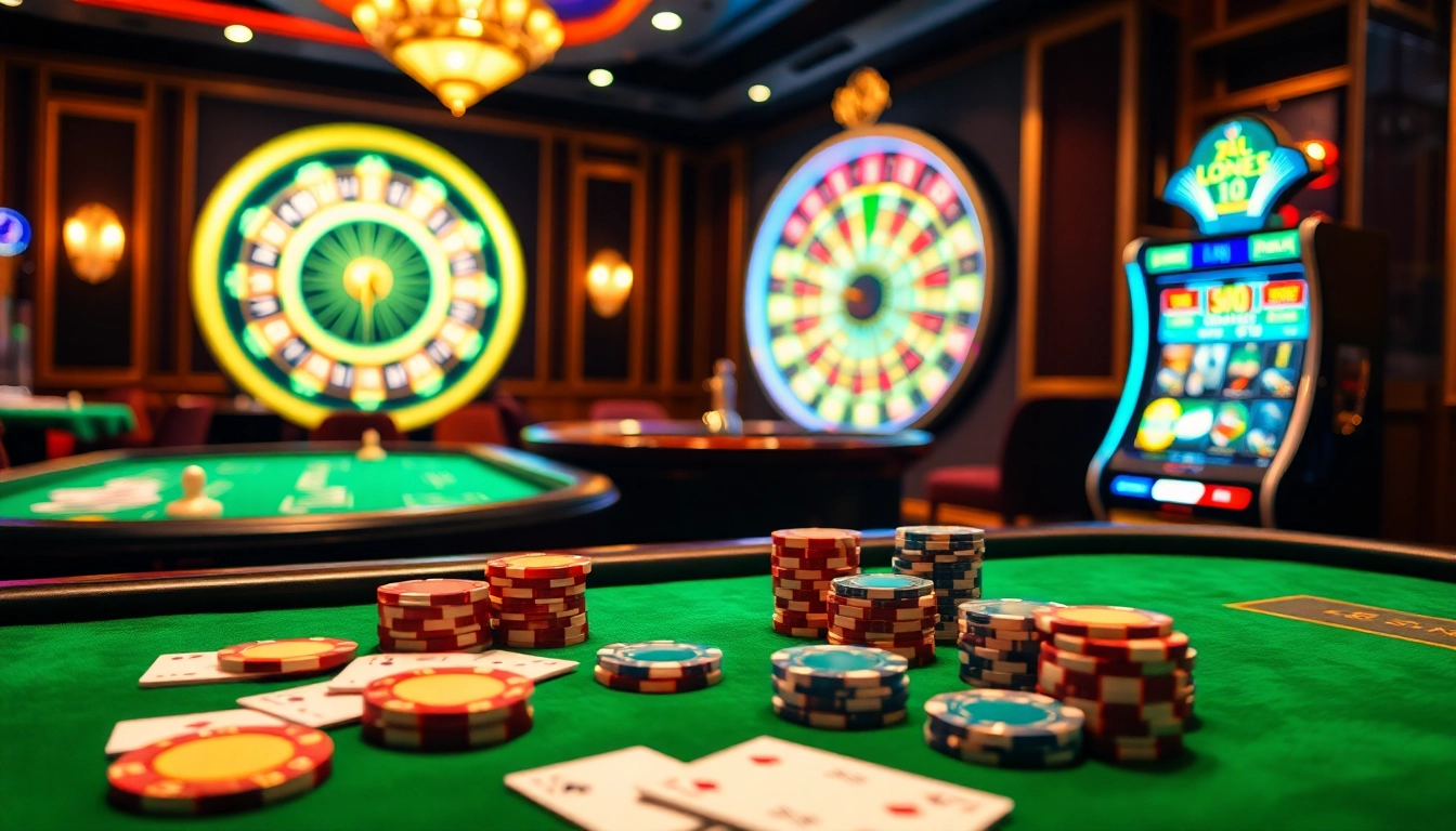 Players engaging in thrilling games at the S8 casino, showcasing excitement and luxury.